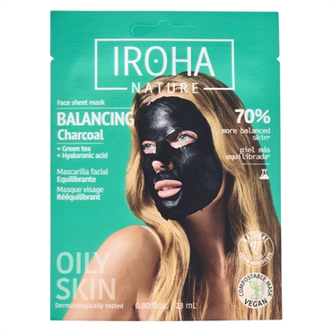 IROHA balancing charcoal face sheet mask