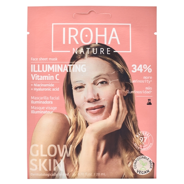 IROHA illuminating vitamin C face sheet mask