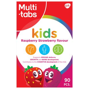 Multi-tabs Kids med Hindbær/Jordbær smag