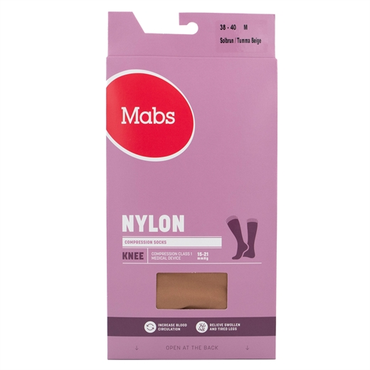 Mabs nylon knæstrømpe