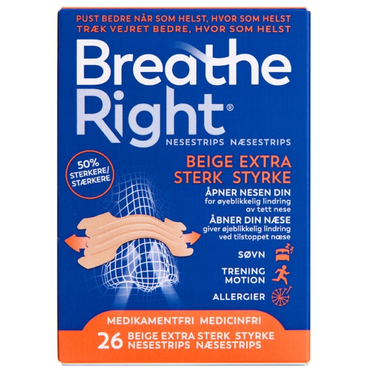 Breathe Right næsestrips ekstra styrke
