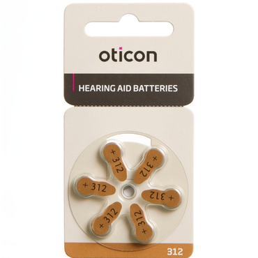 Oticon høreapparat batterier 312