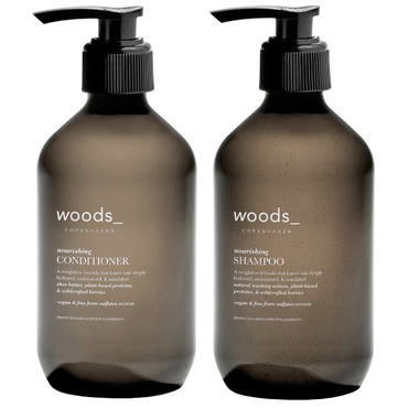 Woods Copenhagen nourishing hair care essentials sampak