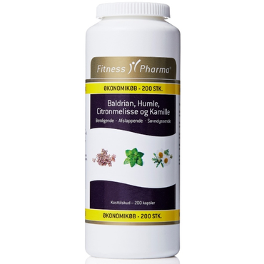 Fitness Pharma baldrian, humle, citronmelisse og kamille