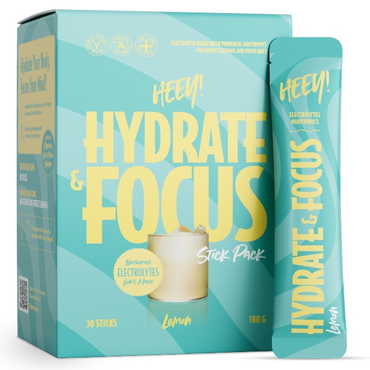 Heey! hydrate & focus electrolytes lemon sticks