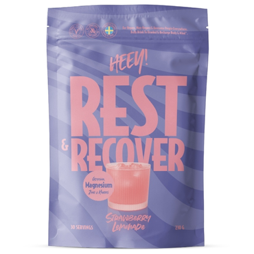 Heey! rest & recover magnesium strawberry lemonade