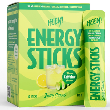 Heey! energy sticks caffeine zesty citrus