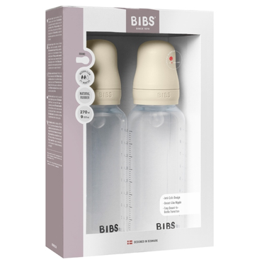 BIBS baby bottle sutteflasker ivory sampak