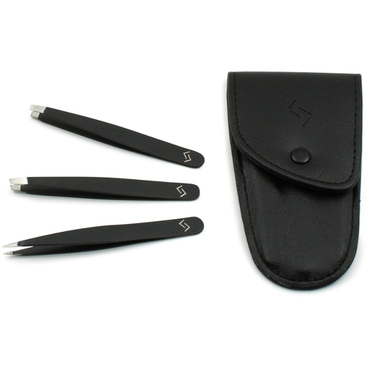 Njord Eyebrow Tweezer Set Black