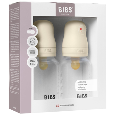 BIBS Baby Bottle Sutteflasker Ivory Sampak