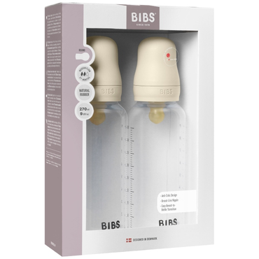 BIBS baby bottle sutteflasker ivory sampak