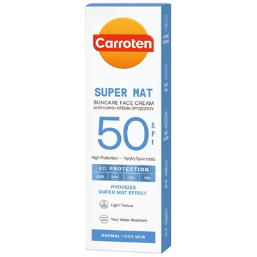 Carroten super mat suncare face cream SPF50