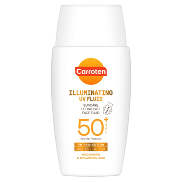 Carroten illuminating uv suncare ultralight face fluid SPF50+