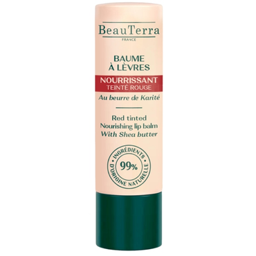 BeauTerra red tinted nourishing lip balm