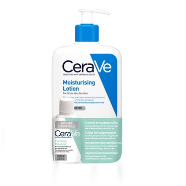 CeraVe sampak lotion og rens