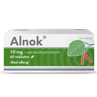 Alnok 60 stk tabletter allergi med cetirizin 10 mg - køb