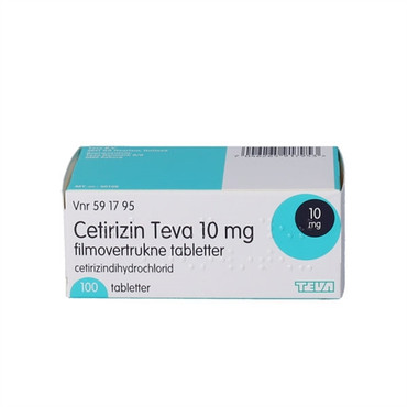 Et hundrede år Takke Kiks Cetirizin Teva 10 mg tabletter mod allergi - 100 stk