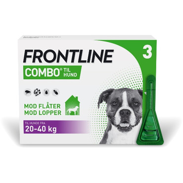 Omkreds type rig Frontline Combo Hund 20-40 kg 3 x 2,68 ml