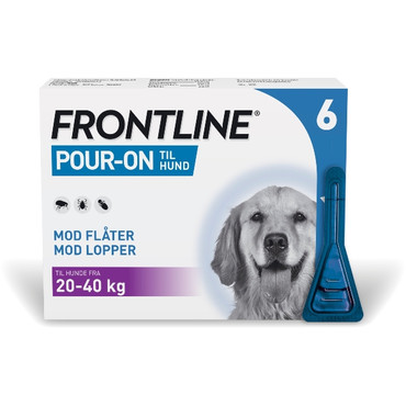 Bering strædet Pompeji Slået lastbil Frontline Pour-on Vet Hund 20-40 kg 6 x 2,68 ml