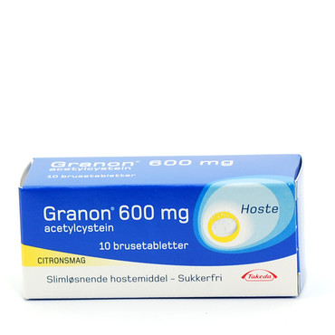 Granon Brusetabletter 600 Mg Slimlosnende Hostemiddel 10 Stk