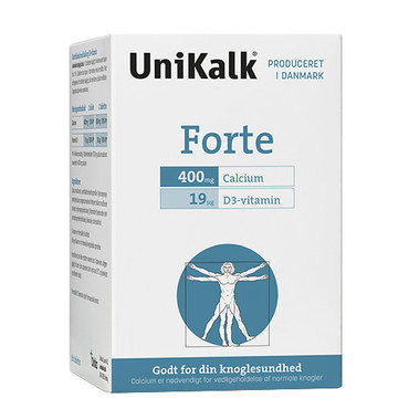 Unikalk Forte Tabletter Kalk Med D Vitamin 19 µg Unikalk Forte Tabletter Kalk Med D Vitamin 19 µg