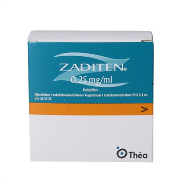 Zaditen Théa Øjendråber mod - 0,25 mg/ml 20 x 0,4 ml