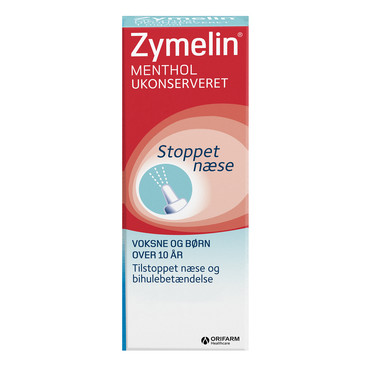 med uret Se igennem overfladisk Zymelin Menthol Næsespray 1 mg/ml til forkølelse - 10 ml